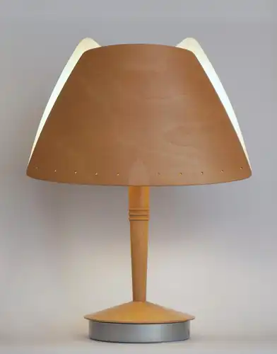 Dansk Design Lampe Holz Tischleuchte "CANTALOUPE" Buche Schreibtischleuchte