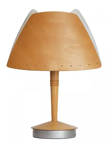 Dansk Design Lampe Holz Tischleuchte "CANTALOUPE" Buche Schreibtischleuchte