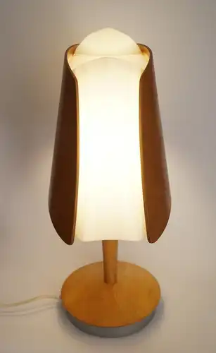Dansk Design Lampe Holz Tischleuchte "CANTALOUPE" Buche Schreibtischleuchte