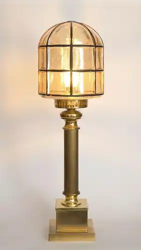 Art Deco Lampe Tischleuchte "GOLDEN INDU-TOWER" Einzelstück 64 cm