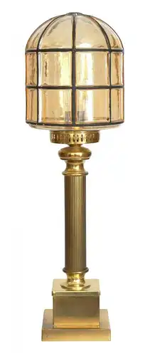 Art Deco Lampe Tischleuchte "GOLDEN INDU-TOWER" Einzelstück 64 cm