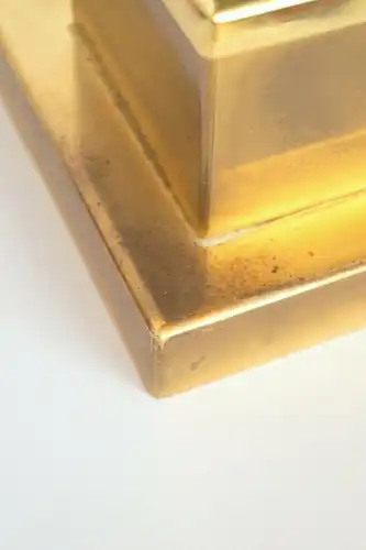 Art Deco Lampe Tischleuchte "GOLDEN INDU-TOWER" Einzelstück 64 cm