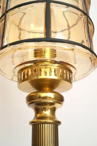 Art Deco Lampe Tischleuchte "GOLDEN INDU-TOWER" Einzelstück 64 cm