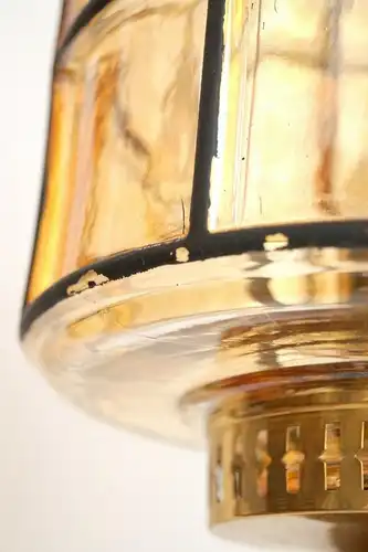 Art Deco Lampe Tischleuchte "GOLDEN INDU-TOWER" Einzelstück 64 cm