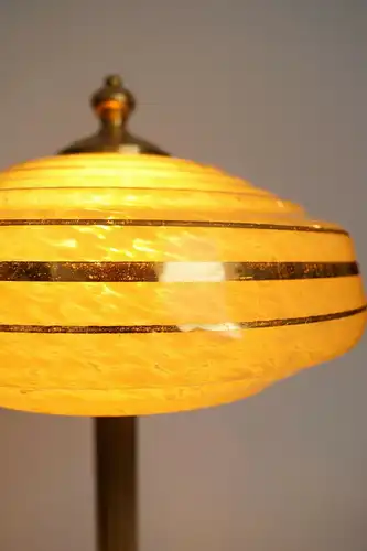 Art Deco Lampe Tischleuchte "SATURN RINGS" Messinglampe Berlin Leuchte