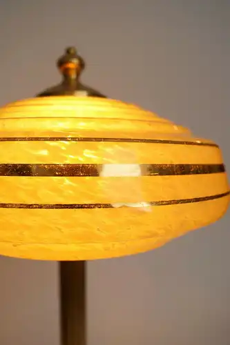 Design Unicat Art Déco Lampe de table "SATURN RINGS" Lumpe en laiton Berlin LED