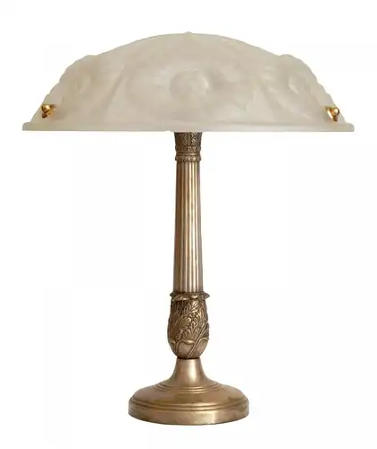 Art Deco Lampe Tischleuchte "SILVER SUNFLOWER" Leuchte original