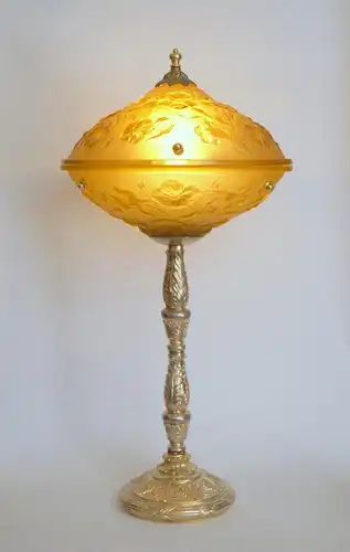 Art Deco Lampe Leuchte "FLOWER HONEY" Tischleuchte Unikat Tischlampe