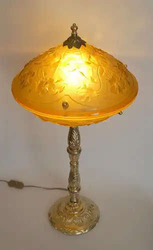 Art Deco Lampe Leuchte "FLOWER HONEY" Tischleuchte Unikat Tischlampe