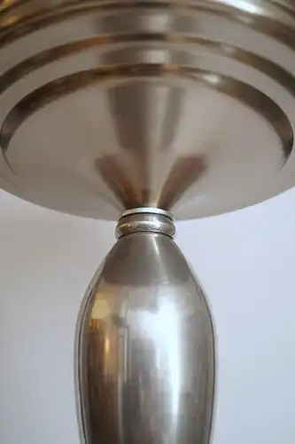 Retro Design Lampe große Tischlampe "SILVER FOUNDER" Bodenleuchte Silber Leuchte