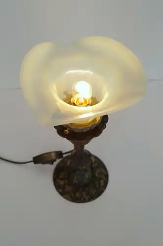 Jugendstil Leuchte Messing Bronze "KORMORAN" Einzelstück Lampe