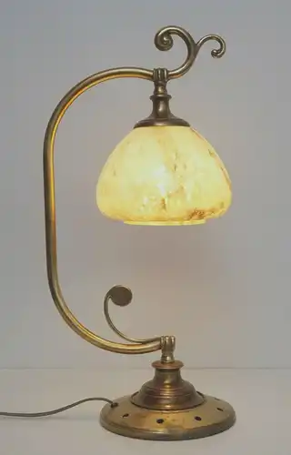 Design Unikat Jugendstil Berlin Messinglampe Schreibtischleuchte Kontorlampe