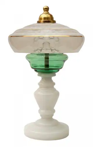 Unikate Jugendstil Tischleuchte "BOWLING GREEN" Glaslampe Einzelstück