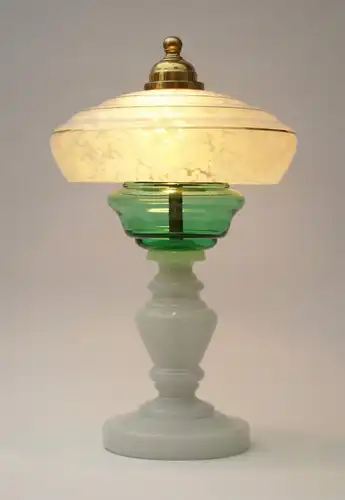 Unikate Jugendstil Tischleuchte "BOWLING GREEN" Glaslampe Einzelstück