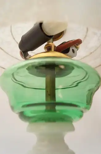 Unikate Jugendstil Tischleuchte "BOWLING GREEN" Glaslampe Einzelstück