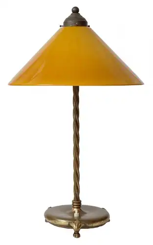 Lampe de bureau originale Art Déco Lumières de poche Lustre en laiton 1930 Cognac