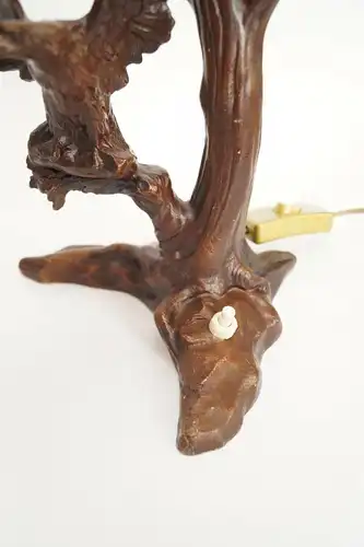 Art Déco Lampe Art Nouveau Tischlampe Figur Adler Baum 1930er Leuchte