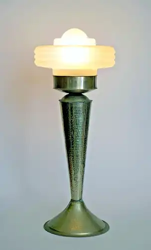 Art Déco Lampe Tischleuchte "SAN DIEGO" Einzelstück Messinglampe Leuchte
