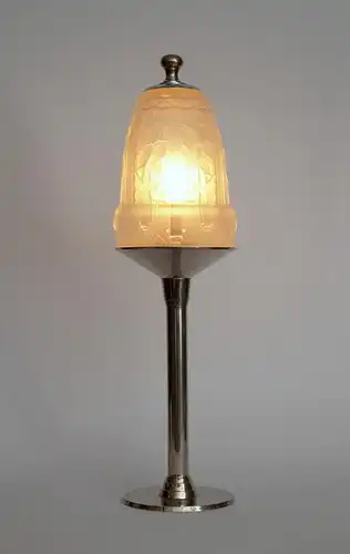 Sehr elegantes Design Unikat Art Deco Tischleuchte "SILVER SPURS" Tischlampe