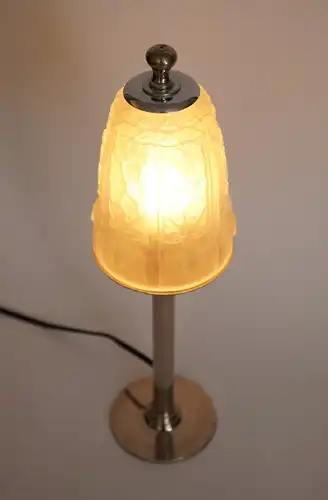 Design très élégant Lampe de table "SILVER SPURS" Unikat Art Déco