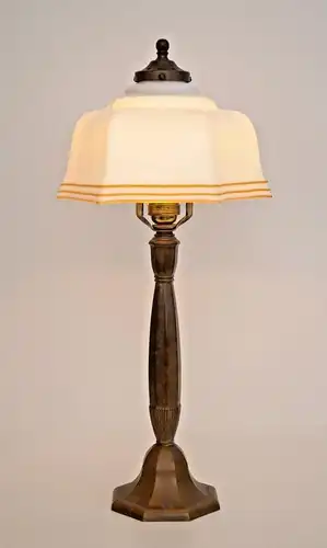 Wiener Kaffeehauslampe Lampe Messinglampe Tischlampe um 1920