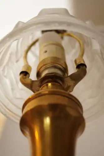 Art Deco Lampe Nachttischlampe "LEVEQUE TOWER" Messinglampe Unikat Leuchte