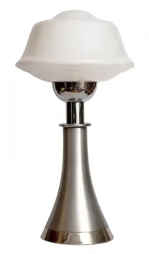 Retro Design Lampe Art Deco Schreibtischleuchte "OVNI ARGENT" Tischlampe