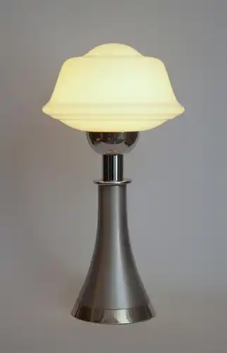 Retro Design Lampe Art Deco Schreibtischleuchte "OVNI ARGENT" Tischlampe