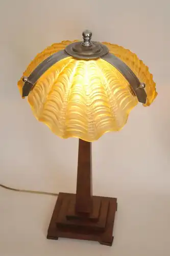 Art Deco Lampe Design Tischleuchte "BIG SHELL" Messinglampe Berlin Einzelstück