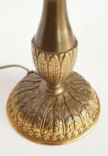 Jugendstil Lampe Tischleuchte "SAVANNAH GARDENS" Sammlerstück Messinglampe