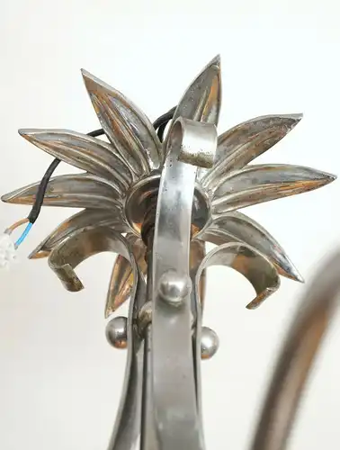 Art Deco Lampe Deckenleuchter vernickelt Petitot 