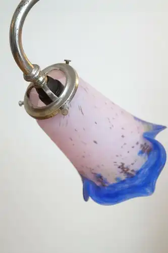 Art Deco Lampe Deckenleuchter vernickelt Petitot 
