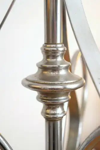 Art Deco Lampe Deckenleuchter vernickelt Petitot 