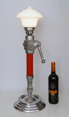 Design Lampe Tischlampe "FIRE FIGHTER"  C-Rohr Schreibtischlampe Feuerwehr