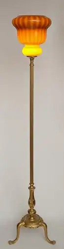 Jugendstil Lampe Stehlampe "REGENCY HILL" Messinglampe Einzelstück 160 cm