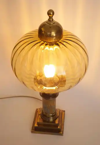 Jugendstil Art Deco Lampe Tischleuchte "ANTONIO BAY" Messinglampe Einzelstück