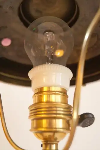 Jugendstil Lampe Messinglampe "LITTLE ITALY" Tischleuchte Leuchte original