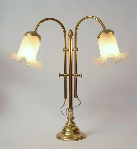 Jugendstil Bibliothekenleuchte Leselampe Messinglampe Berlin