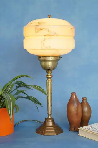 Art Deco Lampe Schreibtischleuchte Messing Loft 1930 Leuchte