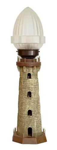Garantiertes Einzelstück Tischleuchte "WOODEN LIGHTHOUSE" Lampe