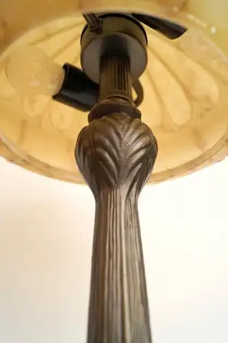 Jugendstil Lampe Tischleuchte "SANSSOUCI" Unikat Opalglas Leuchte