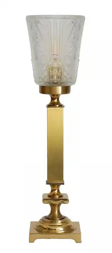 Unikat Art Deco Messinglampe "GOLDEN TORCH" Tischlampe Schreibtisch