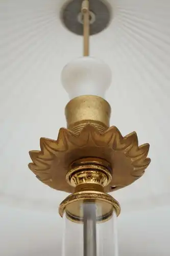 Jugendstil Lampe Schreibtischlampe Salonlampe Landhaus Acrylglas Messing