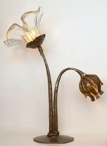 Stehlampe Bodenleuchte "GOLDEN FLOWER" Salomon Kunstschmiede 30 Kg schwer