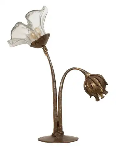 Stehlampe Bodenleuchte "GOLDEN FLOWER" Salomon Kunstschmiede 30 Kg schwer