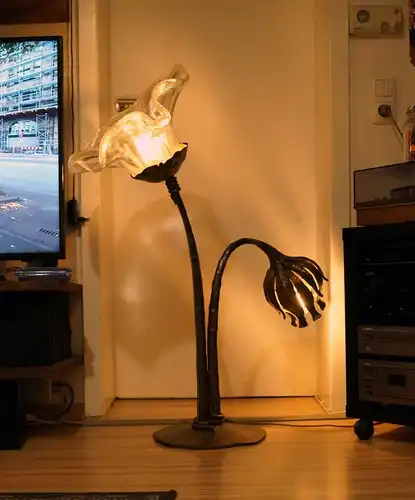 Design Stehlampe LOTHAR KLUTE Brutalismus 30 Kg schwer Unikat Bodenleuchte