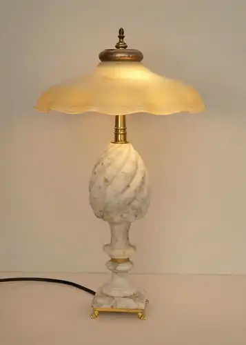 Jugendstil Art Déco Marmor Onyx Tischleuchte Schreibtischlampe Lampe Berlin