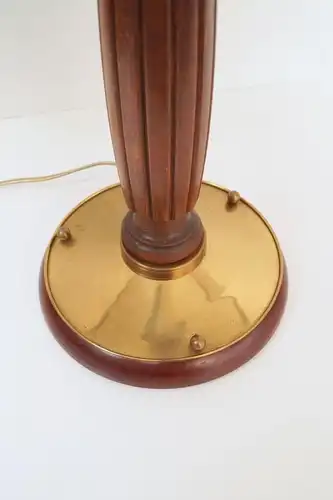 Art Deco Lampe Schreibtischlampe Holz Bakkelit Opalglas Leuchte