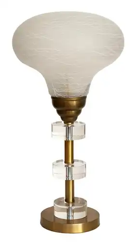 Design Lampe Unikat Tischleuchte "BRASSY MILL" 70er retro Lampe Designlampe