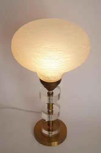 Design Lampe Unikat Tischleuchte "BRASSY MILL" 70er retro Lampe Designlampe